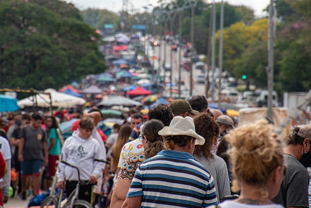 A busy local market.