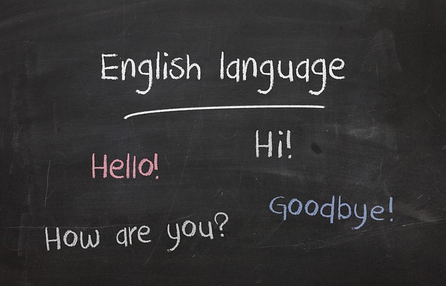 English words written with different chalk colors on a blackboard.
