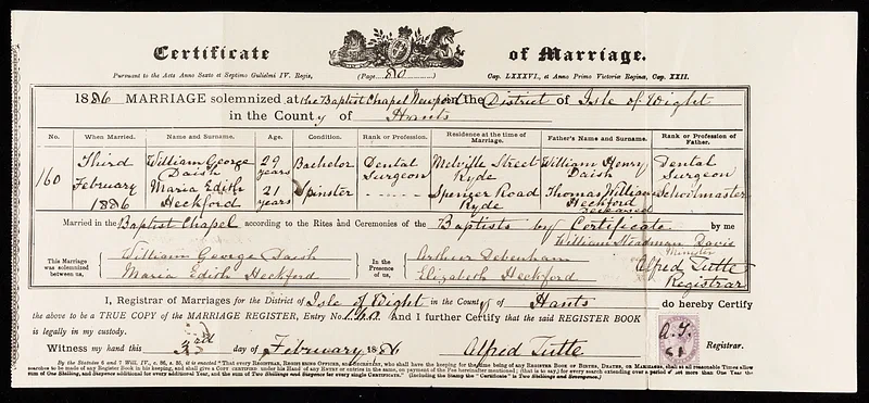 Example of a marriage certificate that needs to be translated for adoption purposes.
